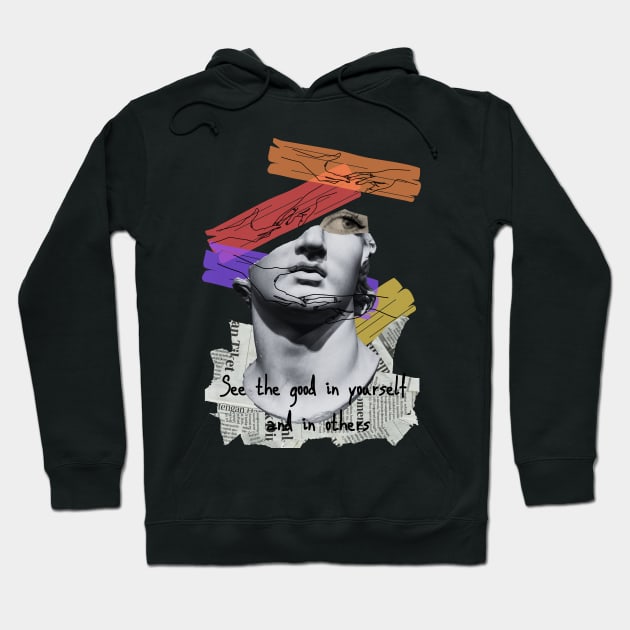 David Michelangelo Broken Face Hoodie by TrendsCollection